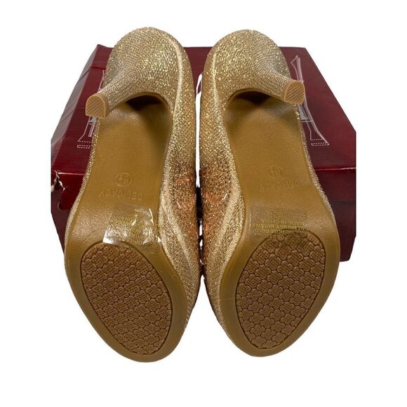 Delicacy Cassie Rose Gold Comfort High Heels Pumps Platform Stiletto Rhinestone - Picture 6 of 7